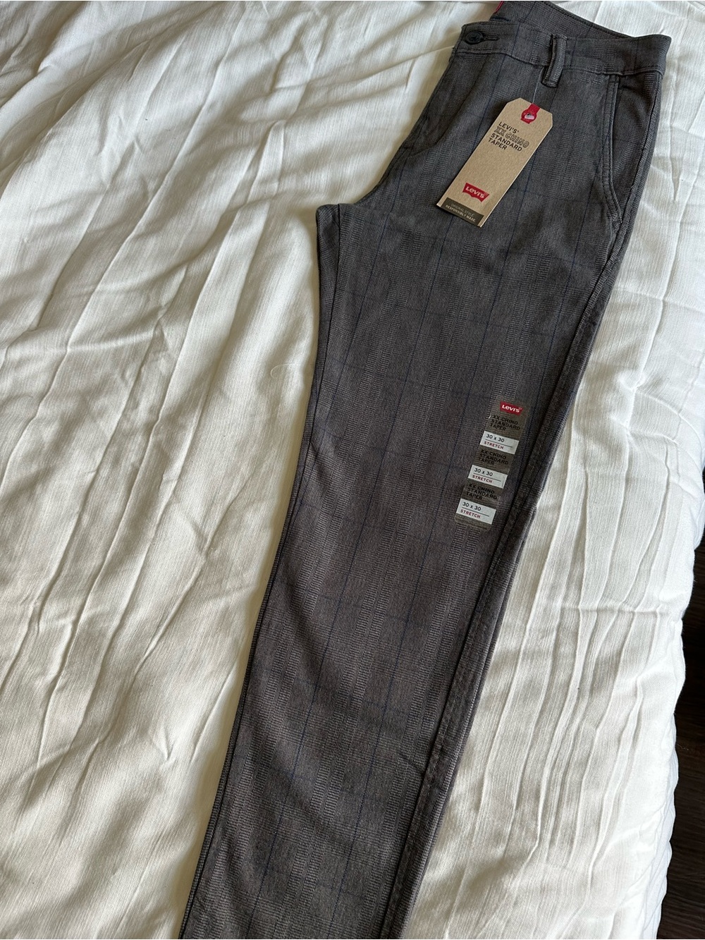 Levi's Brown Gray Pinstripe Chino Taper